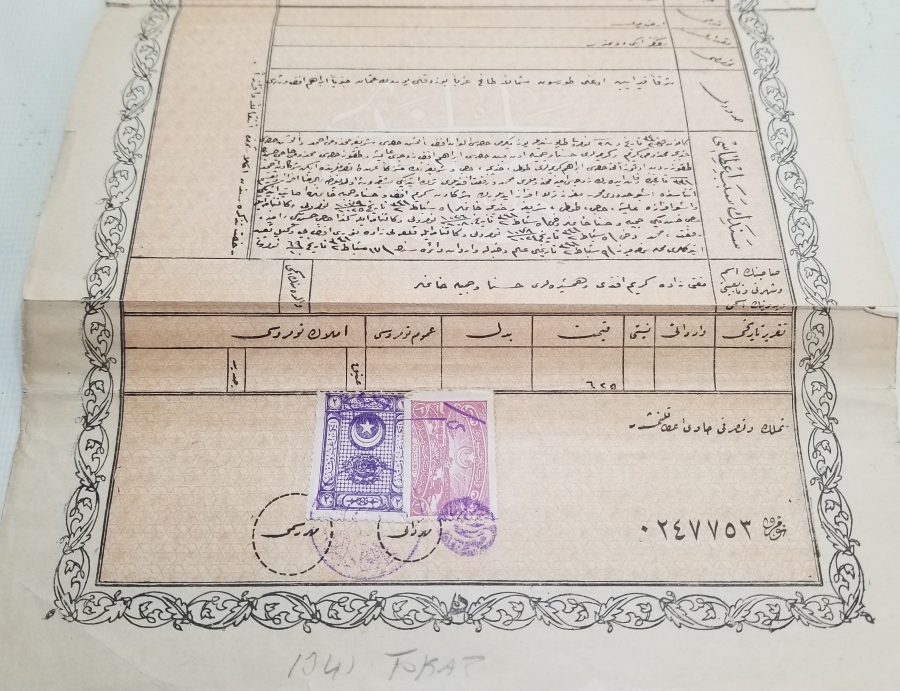 ORİJİNAL KARTONUNDA CUMHURİYET BAŞLARI SENED-İ HAKANİ - TAPU