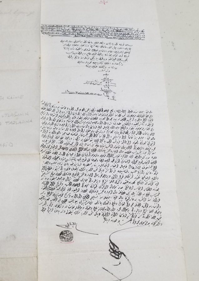 OSMANLI DÖNEMİ BÜYÜK BOY HÜCCET - KADI KARARI