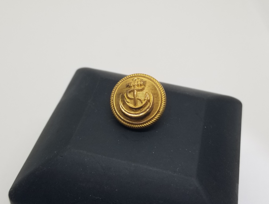 ARKASI OSMANLICA YAZILI OSMANLI DÖNEMİ DENİZCİ SUBAY DÜĞMESİ