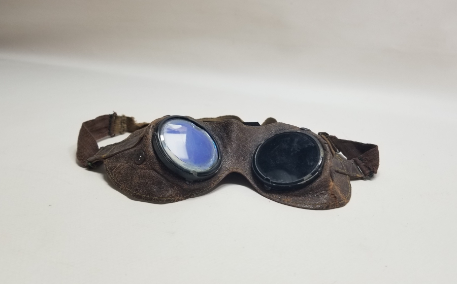 ÇİFT RENKLİ CAMIYLA 2. DÜNYA SAVAŞI DÖNEMİ ÇOK NADİR PİLOT GÖZLÜĞÜ