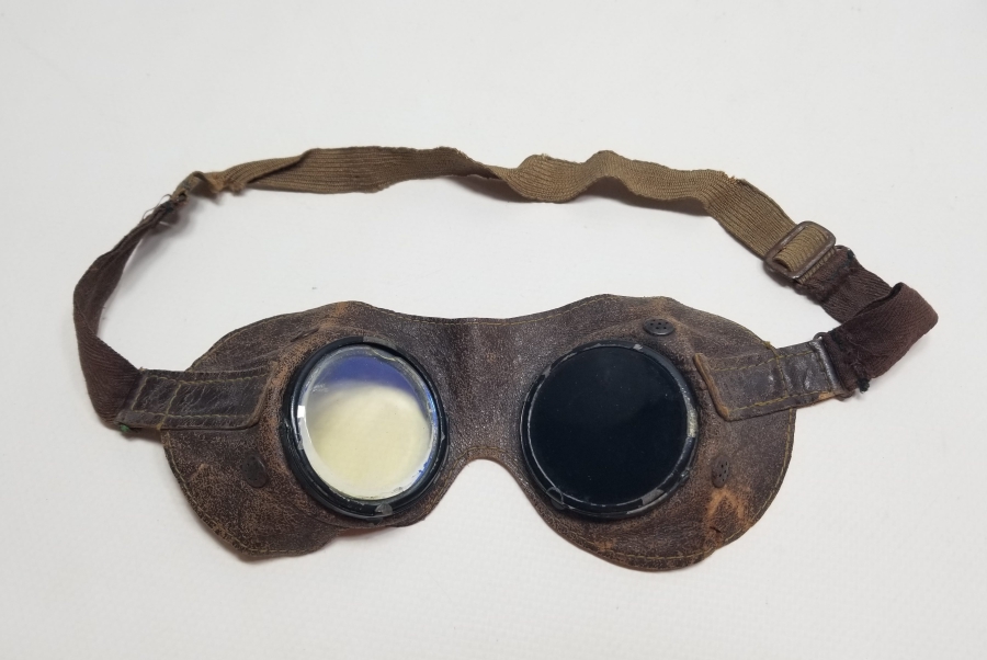 ÇİFT RENKLİ CAMIYLA 2. DÜNYA SAVAŞI DÖNEMİ ÇOK NADİR PİLOT GÖZLÜĞÜ