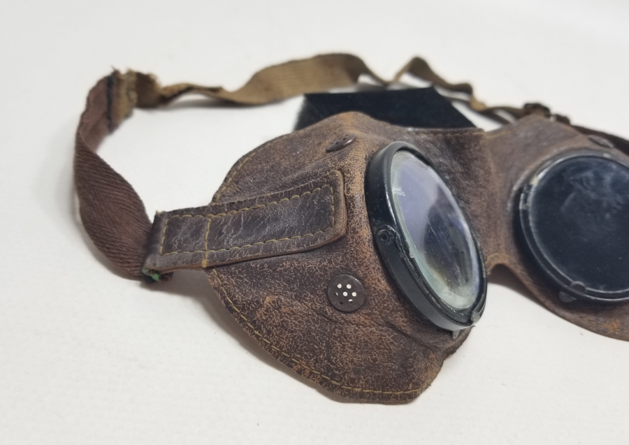 ÇİFT RENKLİ CAMIYLA 2. DÜNYA SAVAŞI DÖNEMİ ÇOK NADİR PİLOT GÖZLÜĞÜ