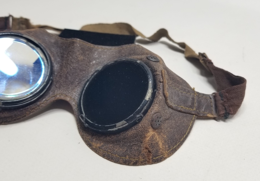 ÇİFT RENKLİ CAMIYLA 2. DÜNYA SAVAŞI DÖNEMİ ÇOK NADİR PİLOT GÖZLÜĞÜ