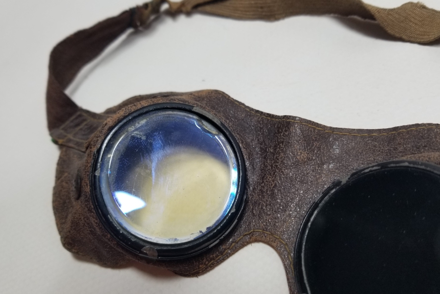 ÇİFT RENKLİ CAMIYLA 2. DÜNYA SAVAŞI DÖNEMİ ÇOK NADİR PİLOT GÖZLÜĞÜ