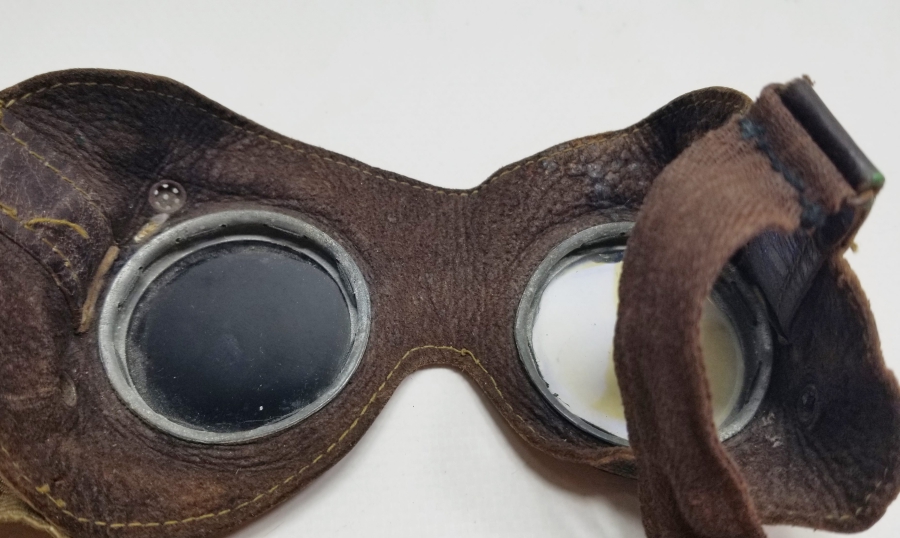 ÇİFT RENKLİ CAMIYLA 2. DÜNYA SAVAŞI DÖNEMİ ÇOK NADİR PİLOT GÖZLÜĞÜ