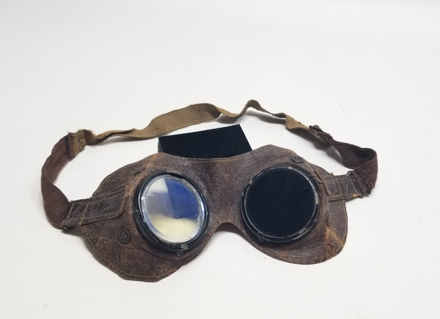 ÇİFT RENKLİ CAMIYLA 2. DÜNYA SAVAŞI DÖNEMİ ÇOK NADİR PİLOT GÖZLÜĞÜ