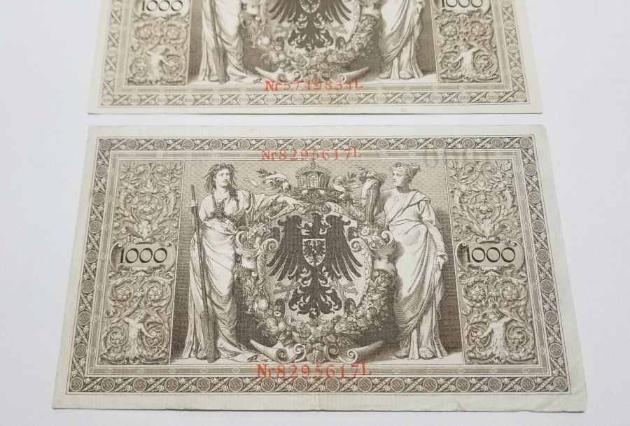 1910 YILI İKİ ADET 1000 MARK