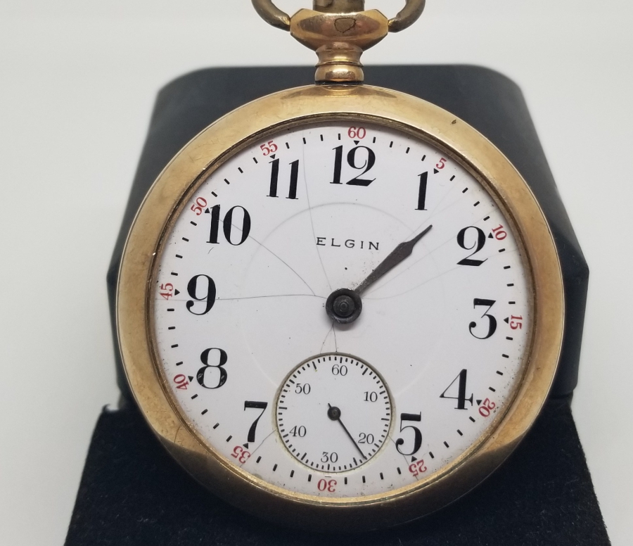 ELGIN MARKA ALTIN KAPLAMA ANTİKA CEP SAATİ