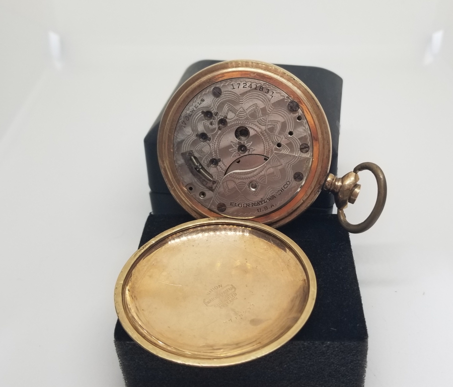 ELGIN MARKA ALTIN KAPLAMA ANTİKA CEP SAATİ