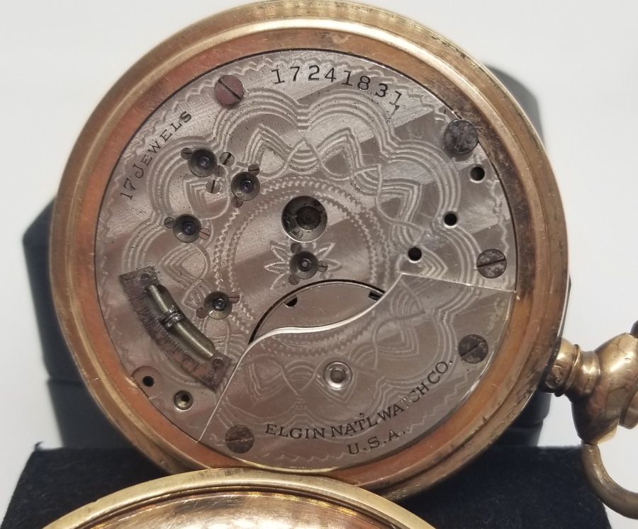 ELGIN MARKA ALTIN KAPLAMA ANTİKA CEP SAATİ