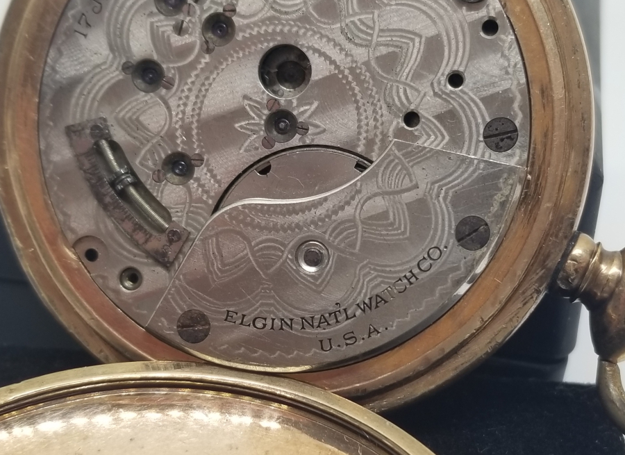 ELGIN MARKA ALTIN KAPLAMA ANTİKA CEP SAATİ