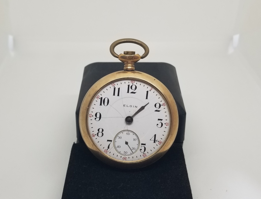 ELGIN MARKA ALTIN KAPLAMA ANTİKA CEP SAATİ