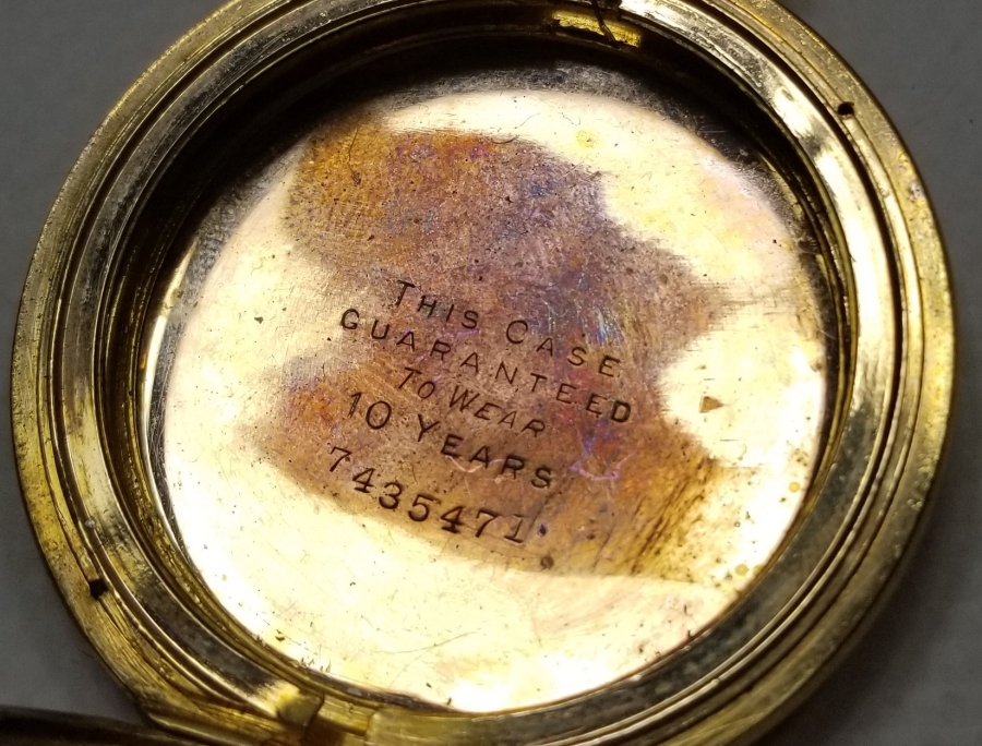 18 AYAR ALTIN KAPLAMA ANTİKA AMERİKAN CEP SAATİ KASASI