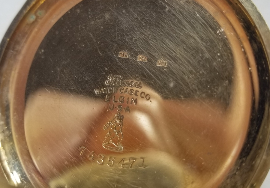 18 AYAR ALTIN KAPLAMA ANTİKA AMERİKAN CEP SAATİ KASASI