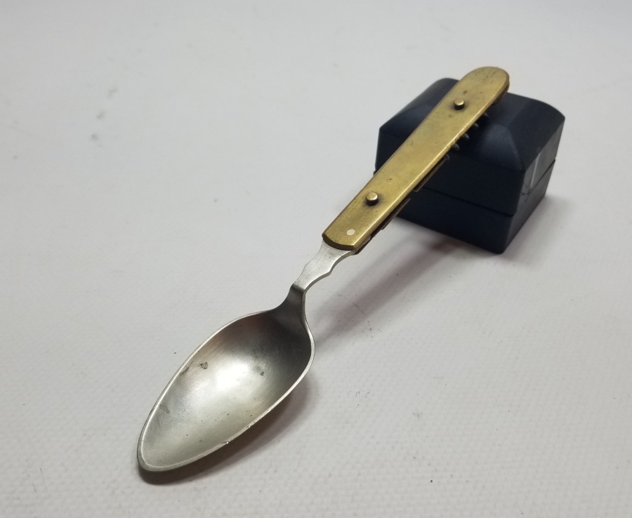 KEMİK VE METAL SAPLI OSMANLI DÖNEMİ SEYAHAT KAŞIĞI