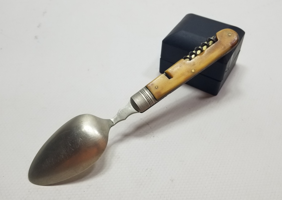 KEMİK VE METAL SAPLI OSMANLI DÖNEMİ SEYAHAT KAŞIĞI