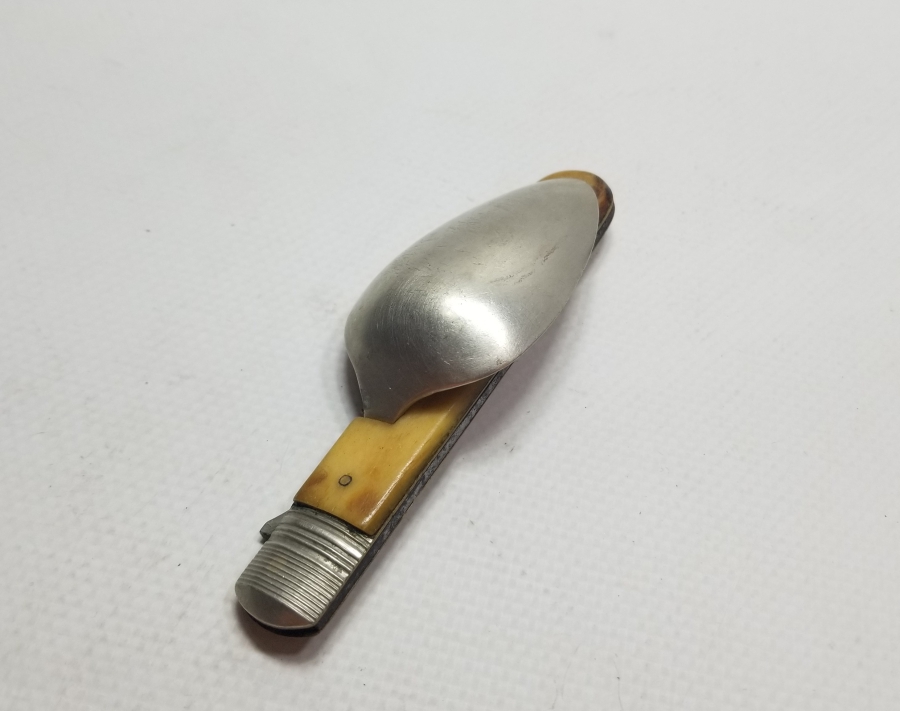 KEMİK VE METAL SAPLI OSMANLI DÖNEMİ SEYAHAT KAŞIĞI