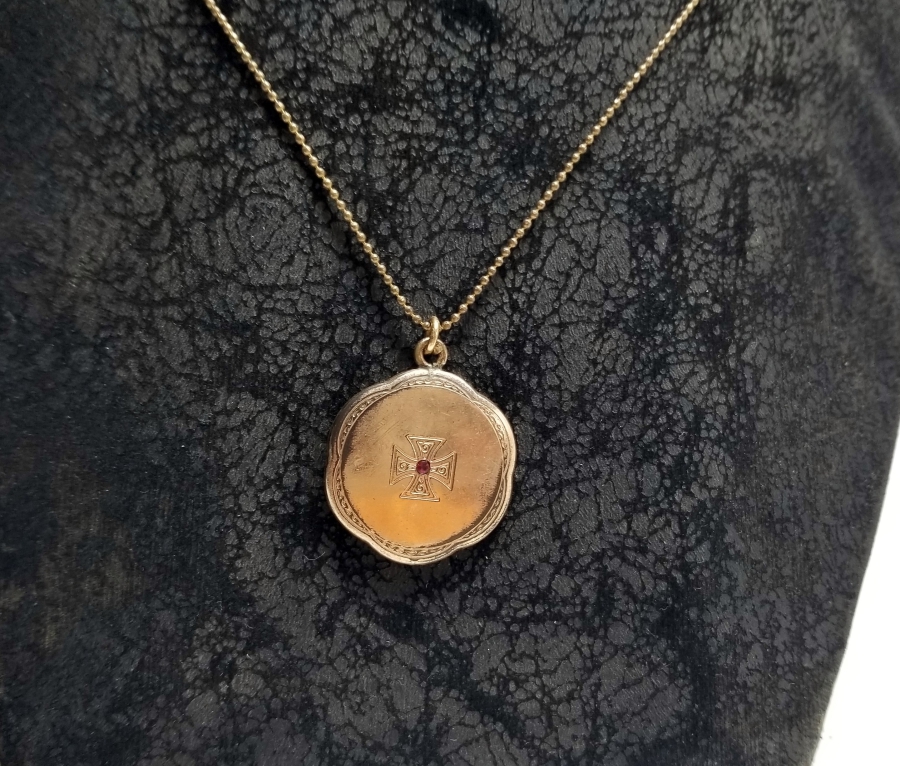 ALTIN KAPLAMA ANTİKA VAFTİZ KOLYESİ