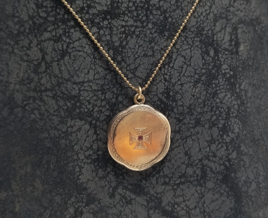 ALTIN KAPLAMA ANTİKA VAFTİZ KOLYESİ