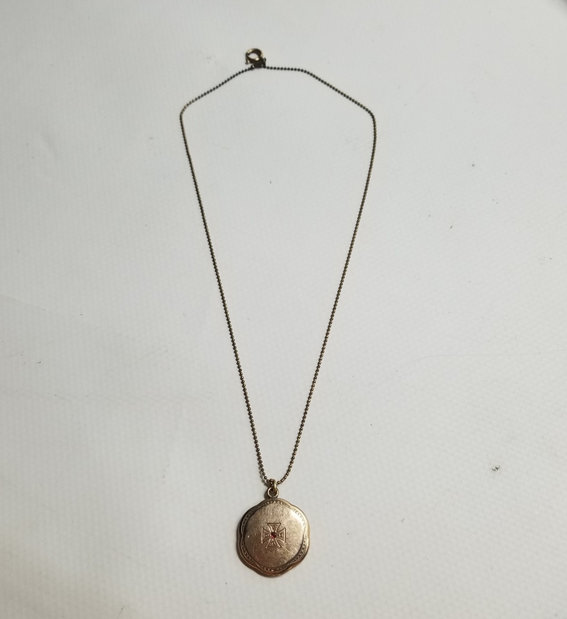 ALTIN KAPLAMA ANTİKA VAFTİZ KOLYESİ