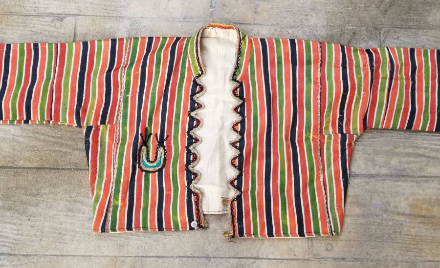 ÜZERİ GÜMÜŞ SIRMA VE İPEK İBRİŞİMLİ OSMANLI DÖNEMİ EL DOKUMA ŞALVAR ÜSTÜ