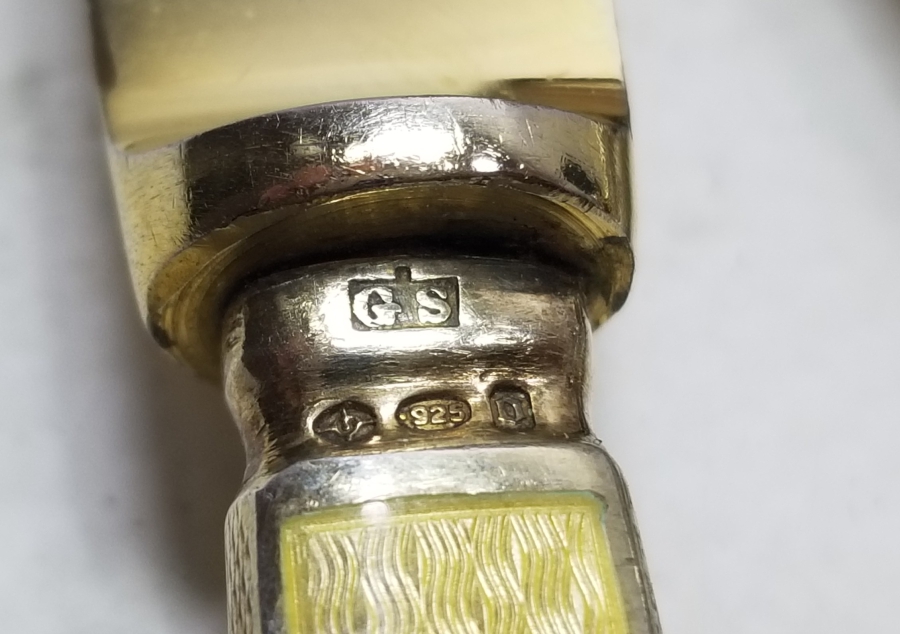 ORİJİNAL KUTUSUNDA MİNE İŞÇİLİKLİ ANTİKA GÜMÜŞ BALIK BIÇAĞI TAKIMI