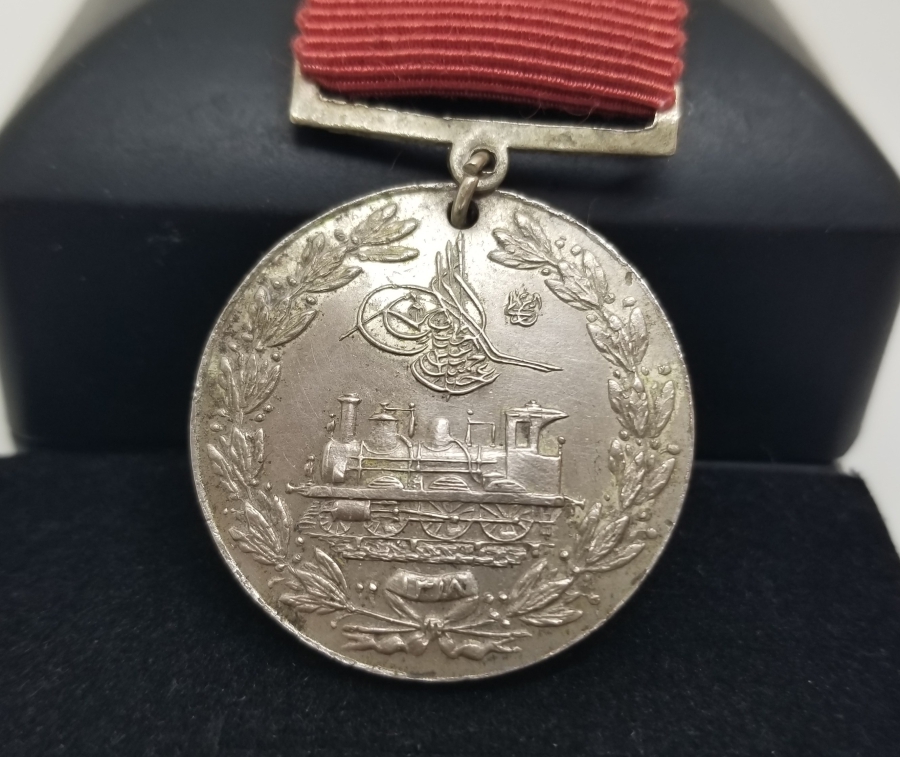 OSMANLI DÖNEMİ GÜMÜŞ HİCAZ DEMİRYOLU MADALYASI