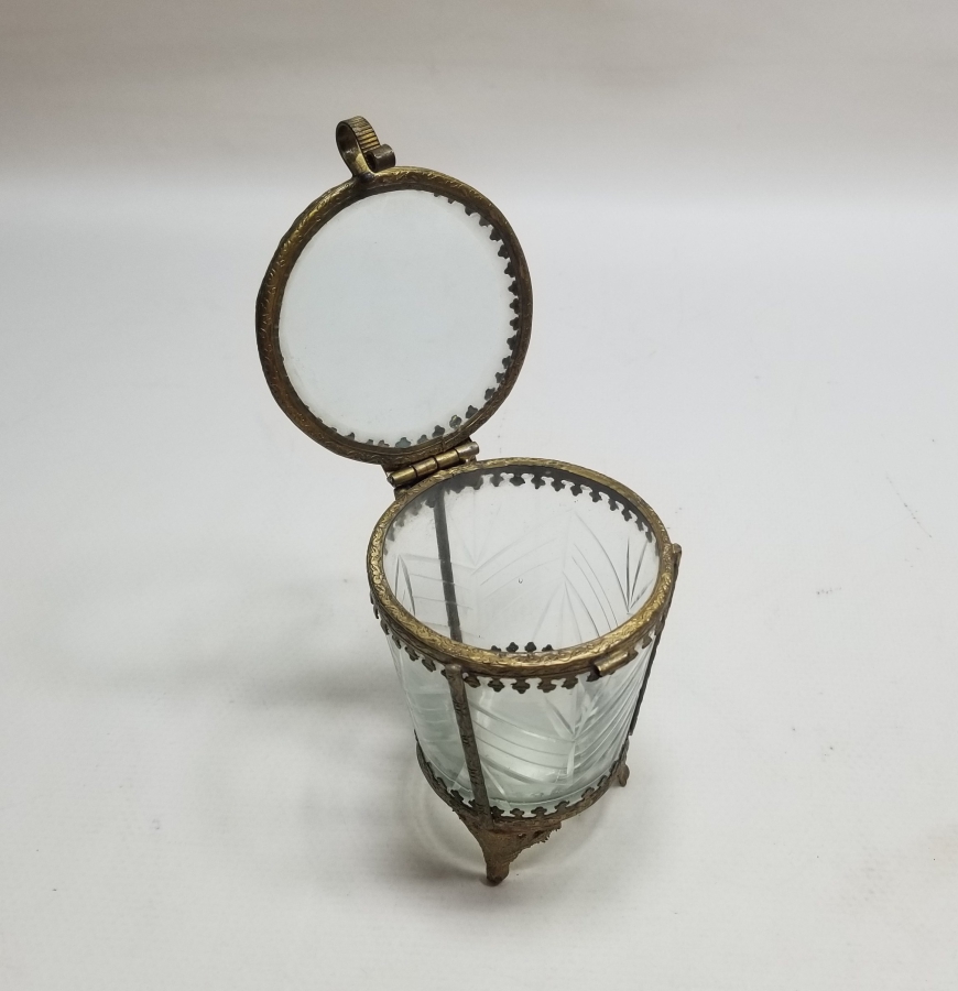 KRİSTAL CAMLI OSMANLI DÖNEMİ NADİR TİPTE GUBAR-I ŞERİF KUTUSU