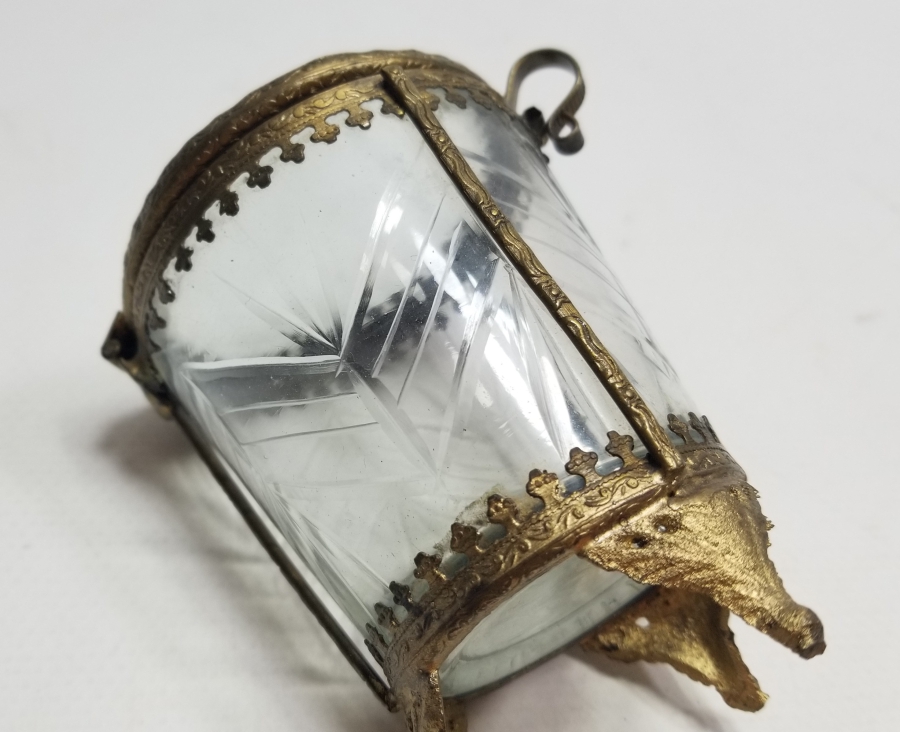 KRİSTAL CAMLI OSMANLI DÖNEMİ NADİR TİPTE GUBAR-I ŞERİF KUTUSU