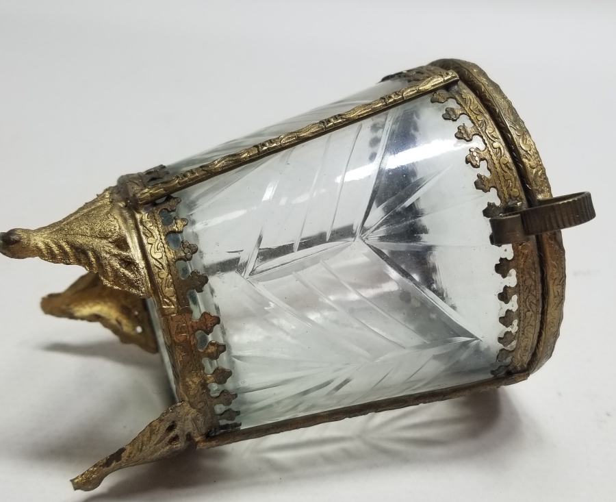 KRİSTAL CAMLI OSMANLI DÖNEMİ NADİR TİPTE GUBAR-I ŞERİF KUTUSU