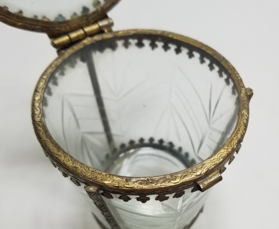 KRİSTAL CAMLI OSMANLI DÖNEMİ NADİR TİPTE GUBAR-I ŞERİF KUTUSU