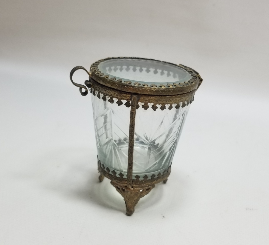 KRİSTAL CAMLI OSMANLI DÖNEMİ NADİR TİPTE GUBAR-I ŞERİF KUTUSU