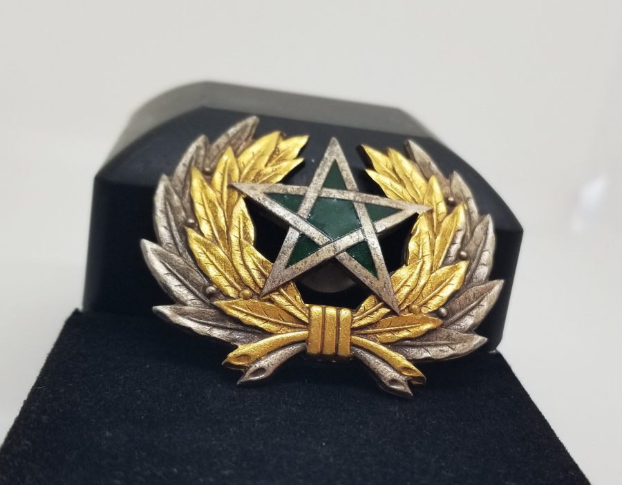 ÜZERİ MİNE İŞÇİLİKLİ NADİR GÜMÜŞ KAPLAMA ROZET