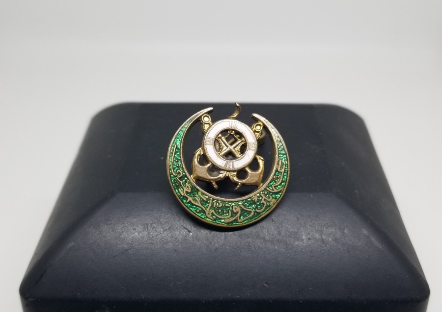 1. DÜNYA SAVAŞI DÖNEMİ OSMANLI DONANMA CEMİYETİ YAZILI MİNELİ İTTİFAK ROZET