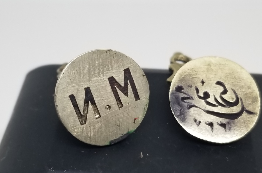 BİRİ OSMANLICA BİRİ TÜRKÇE YAZILI İKİ ADET MÜHÜR