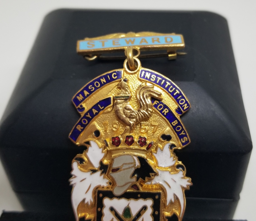 ANTİKA MİNELİ MASONİK ROZET