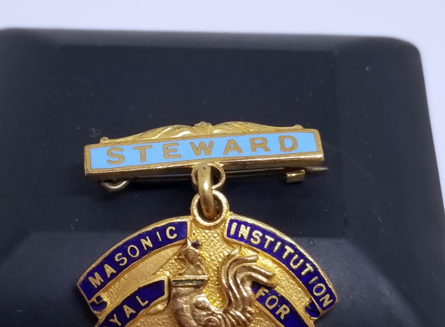 ANTİKA MİNELİ MASONİK ROZET