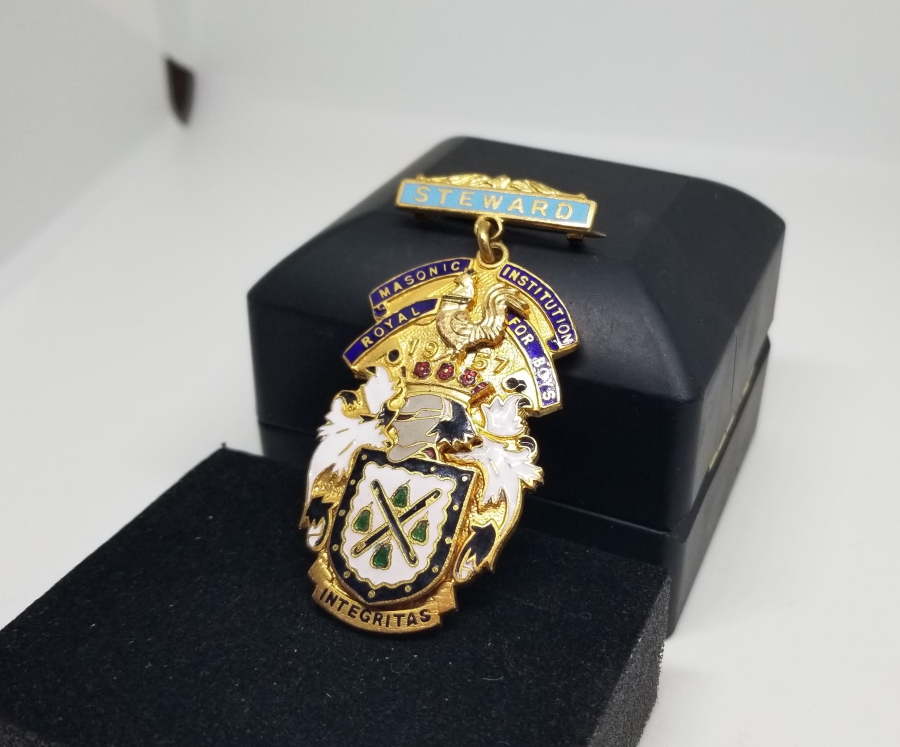 ANTİKA MİNELİ MASONİK ROZET