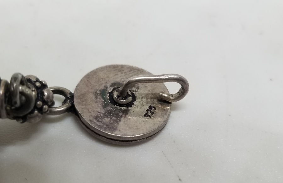 SÜLEYMANİYE AKİĞİNDEN YAPILMIŞ GÜMÜŞ KOLYE UCU