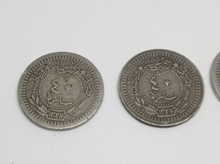 3 ADET MEHMET REŞAD HAN DÖNEMİ NİKEL 40 PARA