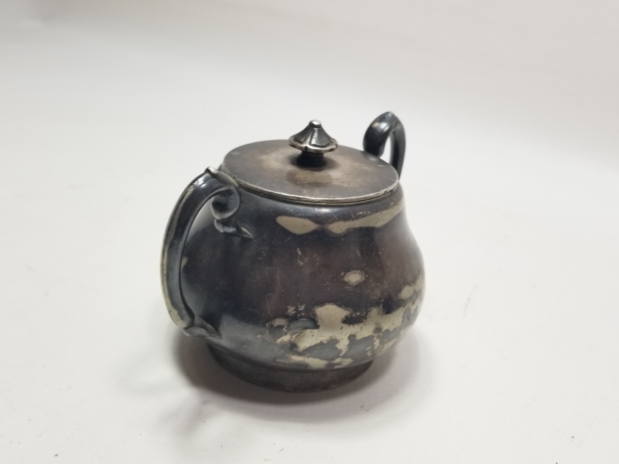 GÜMÜŞ KAPLAMA ANTİKA CHRISTOFLE KAPAKLI ŞEKERLİK