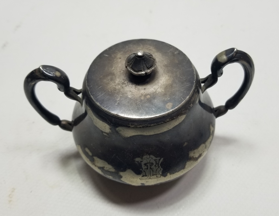 GÜMÜŞ KAPLAMA ANTİKA CHRISTOFLE KAPAKLI ŞEKERLİK