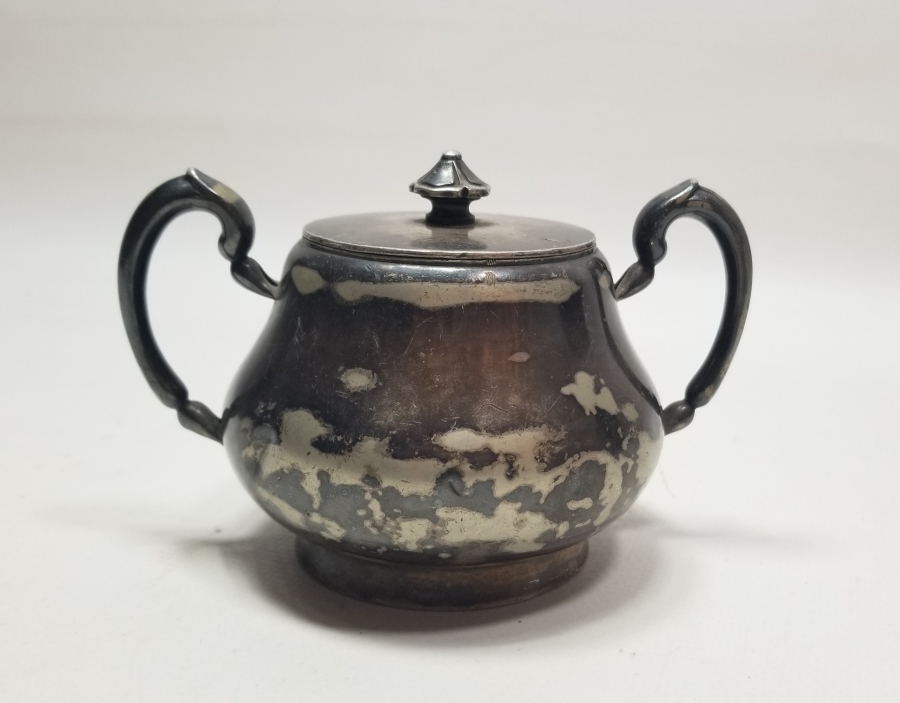 GÜMÜŞ KAPLAMA ANTİKA CHRISTOFLE KAPAKLI ŞEKERLİK