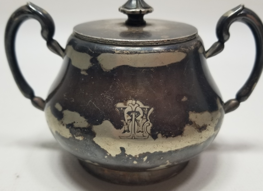 GÜMÜŞ KAPLAMA ANTİKA CHRISTOFLE KAPAKLI ŞEKERLİK