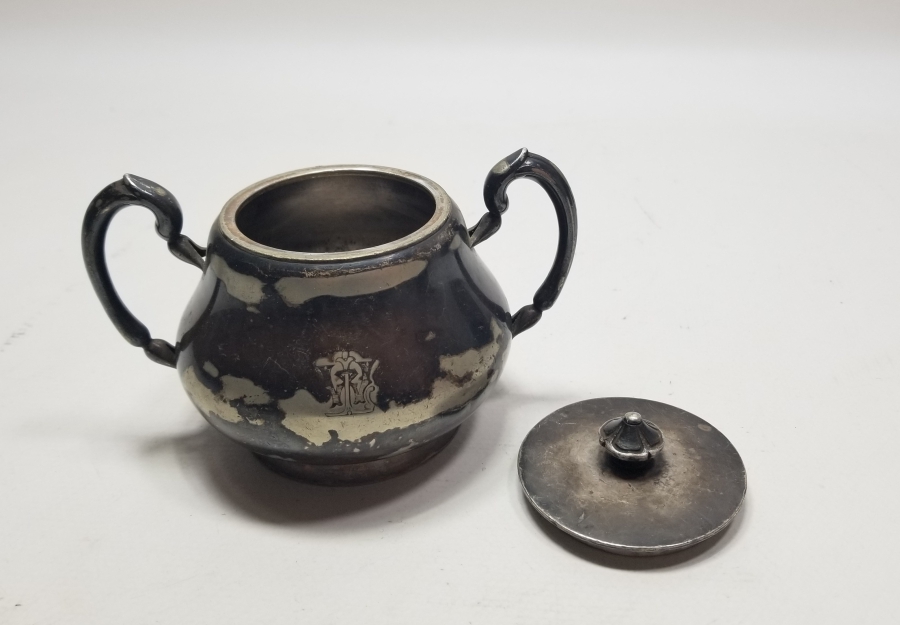 GÜMÜŞ KAPLAMA ANTİKA CHRISTOFLE KAPAKLI ŞEKERLİK