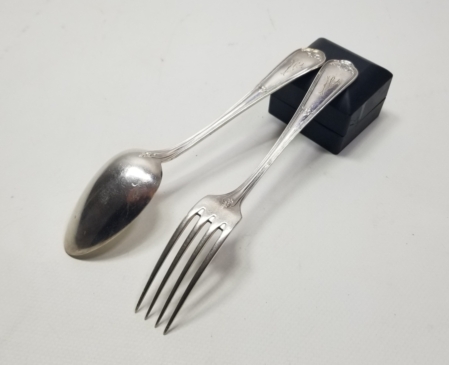 GÜMÜŞ KAPLAMA ANTİKA CHRISTOFLE ÇATAL - KAŞIK