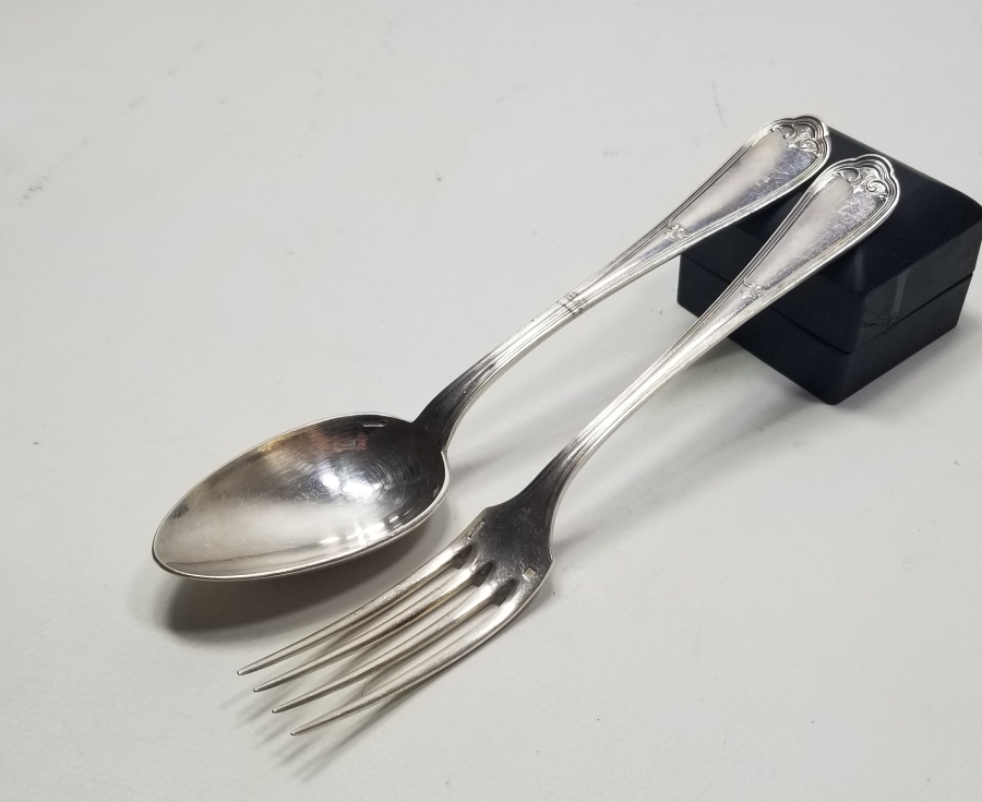 GÜMÜŞ KAPLAMA ANTİKA CHRISTOFLE ÇATAL - KAŞIK