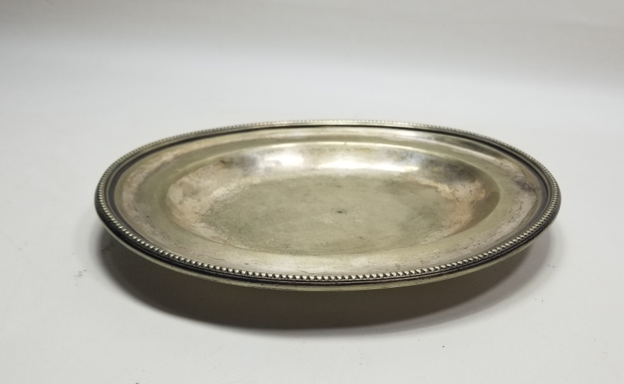 GÜMÜŞ KAPLAMA BÜYÜK BOY OSMANLI DÖNEMİ PERA PALAS SERVİS TABAĞI