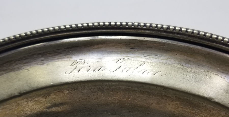 GÜMÜŞ KAPLAMA BÜYÜK BOY OSMANLI DÖNEMİ PERA PALAS SERVİS TABAĞI