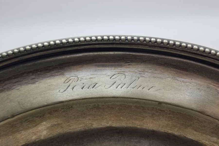 GÜMÜŞ KAPLAMA BÜYÜK BOY OSMANLI DÖNEMİ PERA PALAS SERVİS TABAĞI